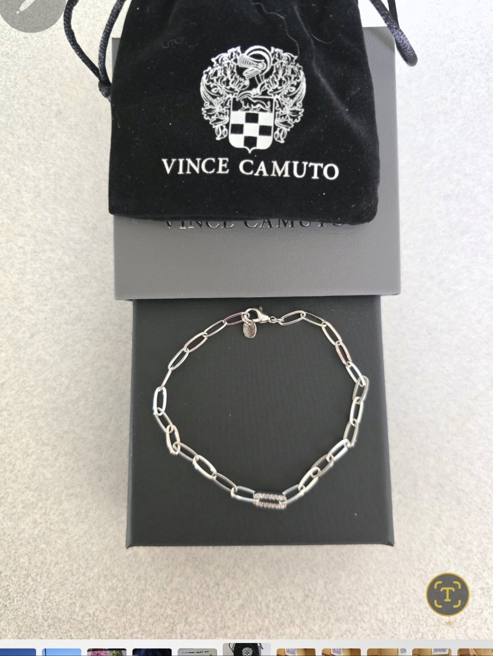 Vince Camuto Silver Square Watch, bracelet, and Earring Set. - Picture 5 of 5